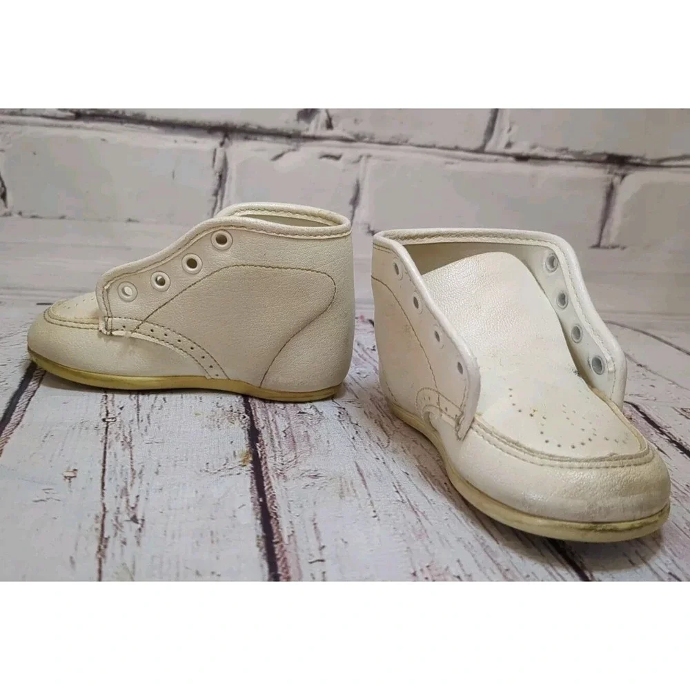 Vintage Baby Deer Infant Trainer Sole Washable Shoes Size 2 Style 4670 In Box‎